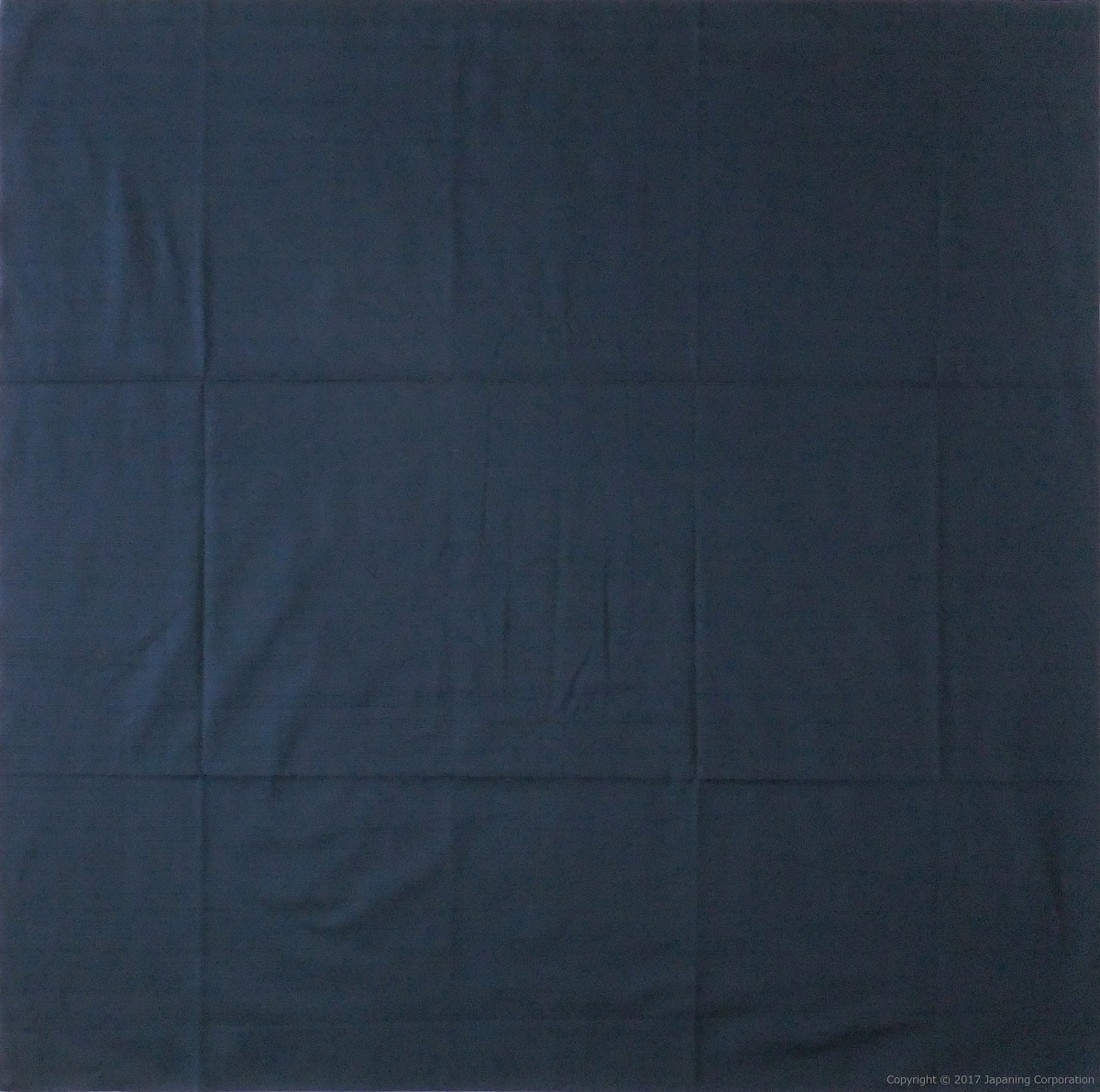 Plain Dark Blue (100% cotton, 100 cm X 100 cm) =Tsumugi woven (Pongee ...